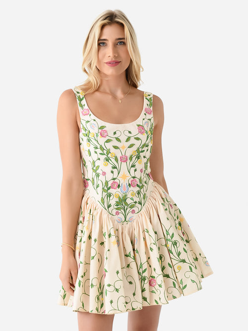 Agua By Agua Bendita Women's Pluma Estelar Embroidered Mini Dress