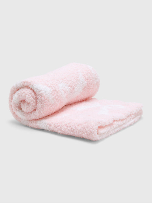 Angel Dear Baby Pink Bow Chenille Blanket