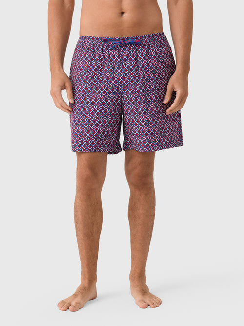 Southern Tide Men's Marine Mirage Maritime Swim Trunk