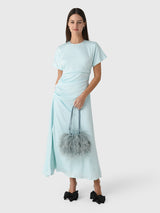 Simkhai Women's Marabella Draped Satin Midi Dress - Saint Bernard