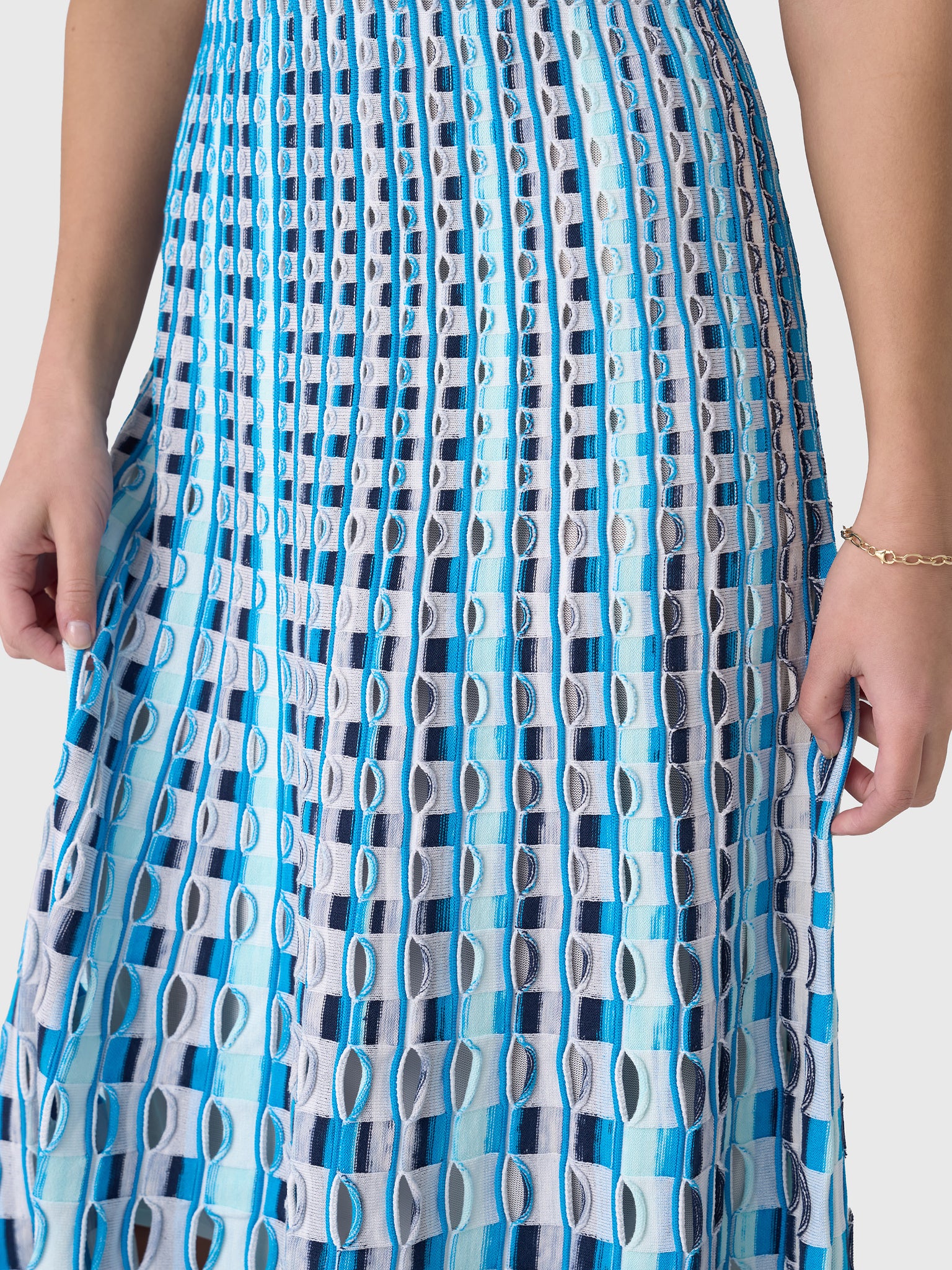 Simkhai Women's Zaida Eyelet Knit Midi Dress - Saint Bernard