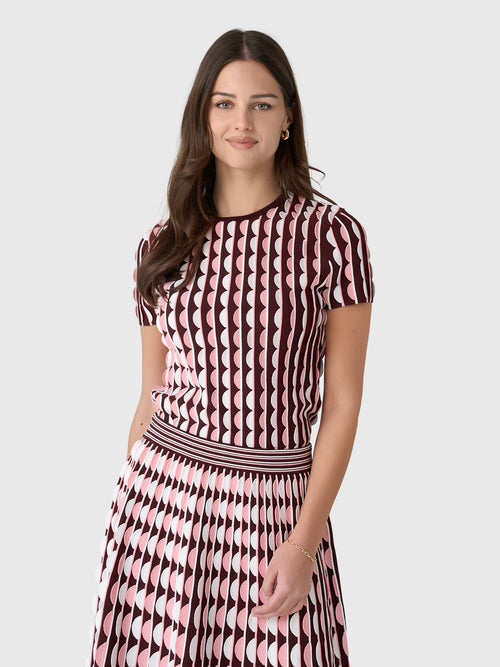 Simkhai Women's Kendra Scalloped Knit Top