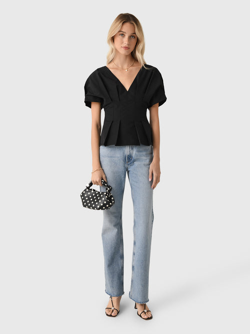 Simkhai Women's Rozen Cotton Faille Top