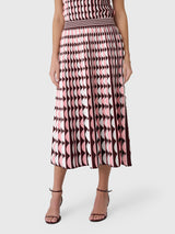 Simkhai Women's Micah Scalloped Knit Midi Skirt - Saint Bernard