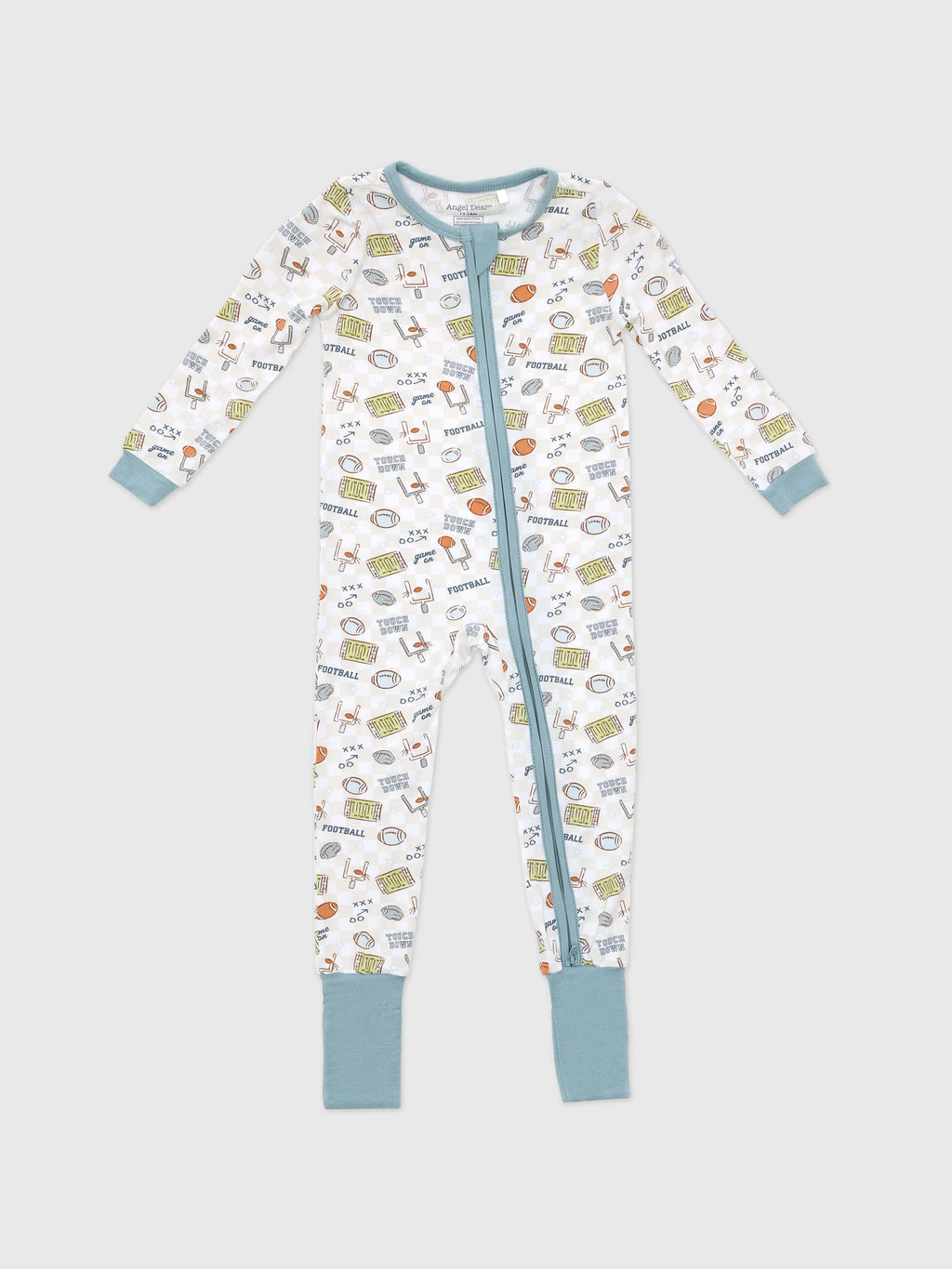 Angel Dear Baby Boys' Football Check Convertible Romper - Saint Bernard