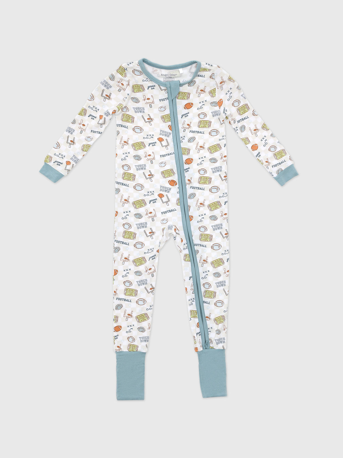 Angel Dear Baby Boys' Football Check Convertible Romper - Saint Bernard