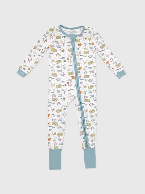 Angel Dear Baby Boys' Football Check Convertible Romper - Saint Bernard