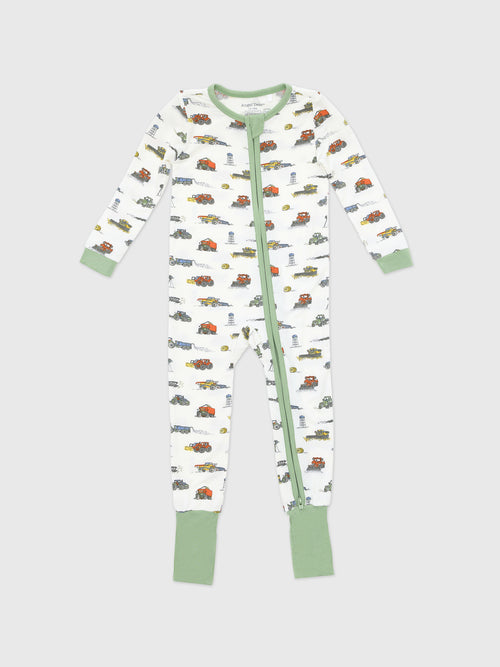 Angel Dear Baby Boys' Farm Machines Convertible Romper - Saint Bernard