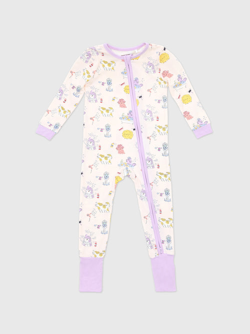 Angel Dear Baby Girls' Spa Dogs Convertible Romper - Saint Bernard
