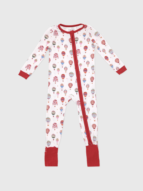 Angel Dear Baby Girls' Hot Air Balloon Convertible Romper - Saint Bernard
