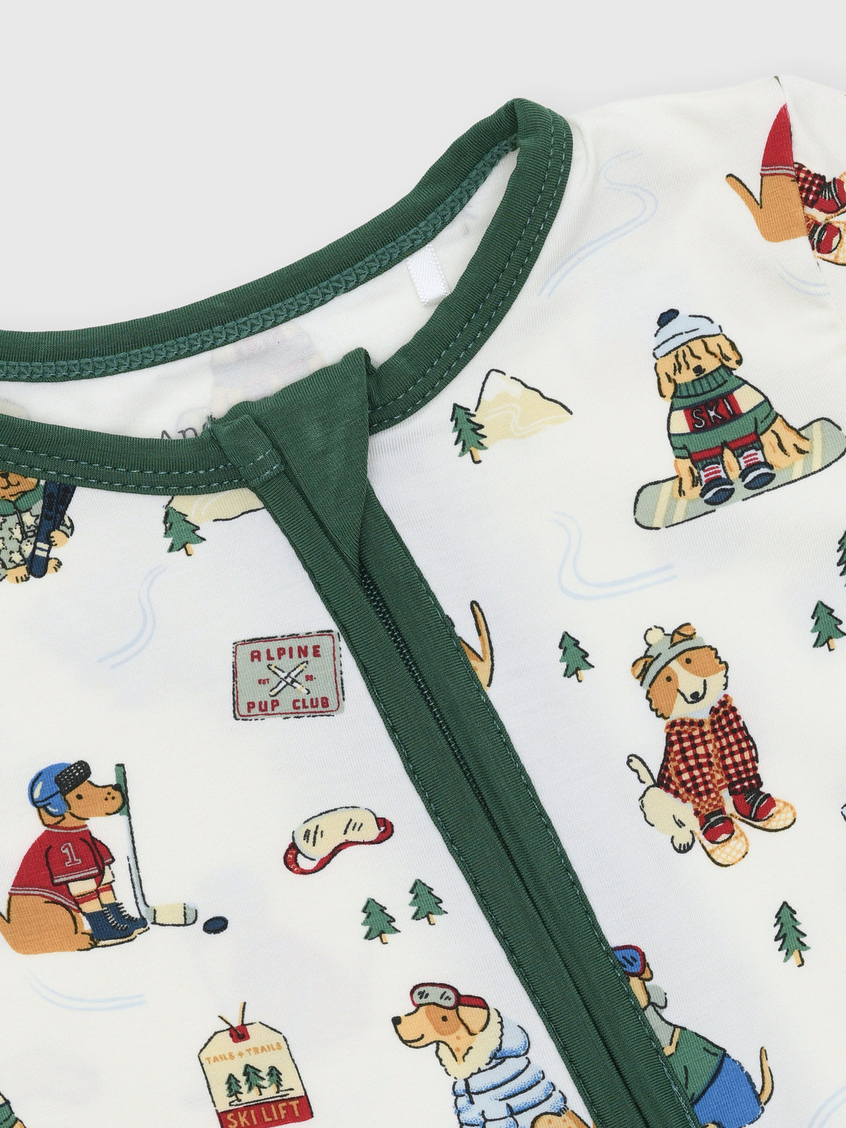 Angel Dear Baby Boys' Winter Sports Dogs Convertible Romper - Saint Bernard