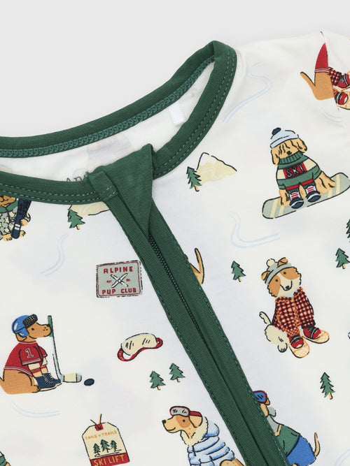Angel Dear Baby Boys' Winter Sports Dogs Convertible Romper - Saint Bernard