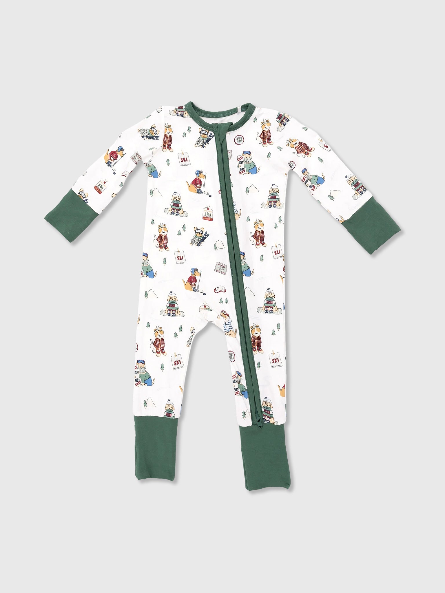 Angel Dear Baby Boys' Winter Sports Dogs Convertible Romper