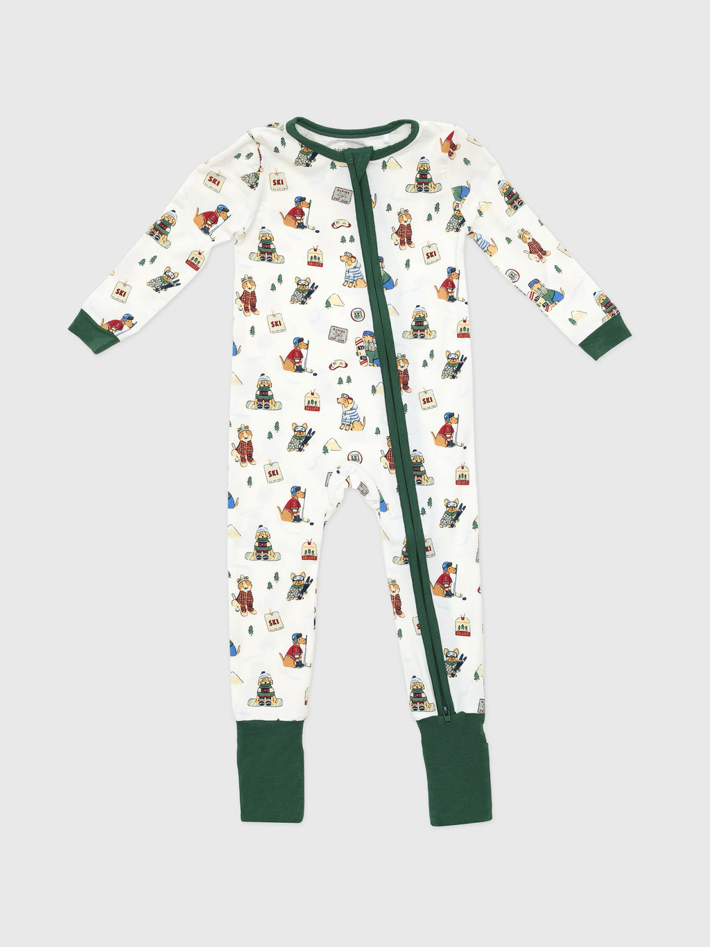 Angel Dear Baby Boys' Winter Sports Dogs Convertible Romper - Saint Bernard