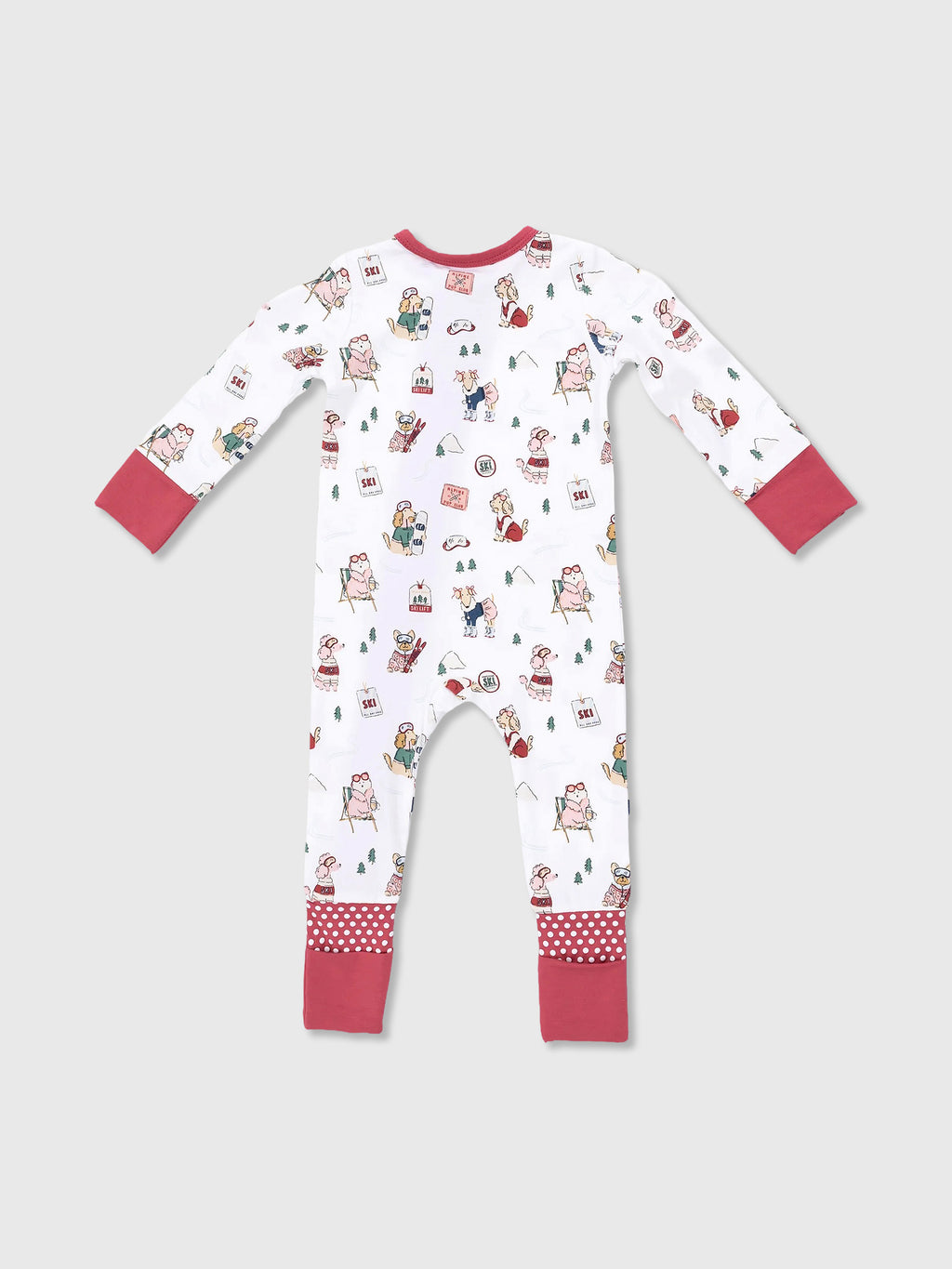 Angel Dear Baby Girls' Winter Sports Dogs Convertible Romper