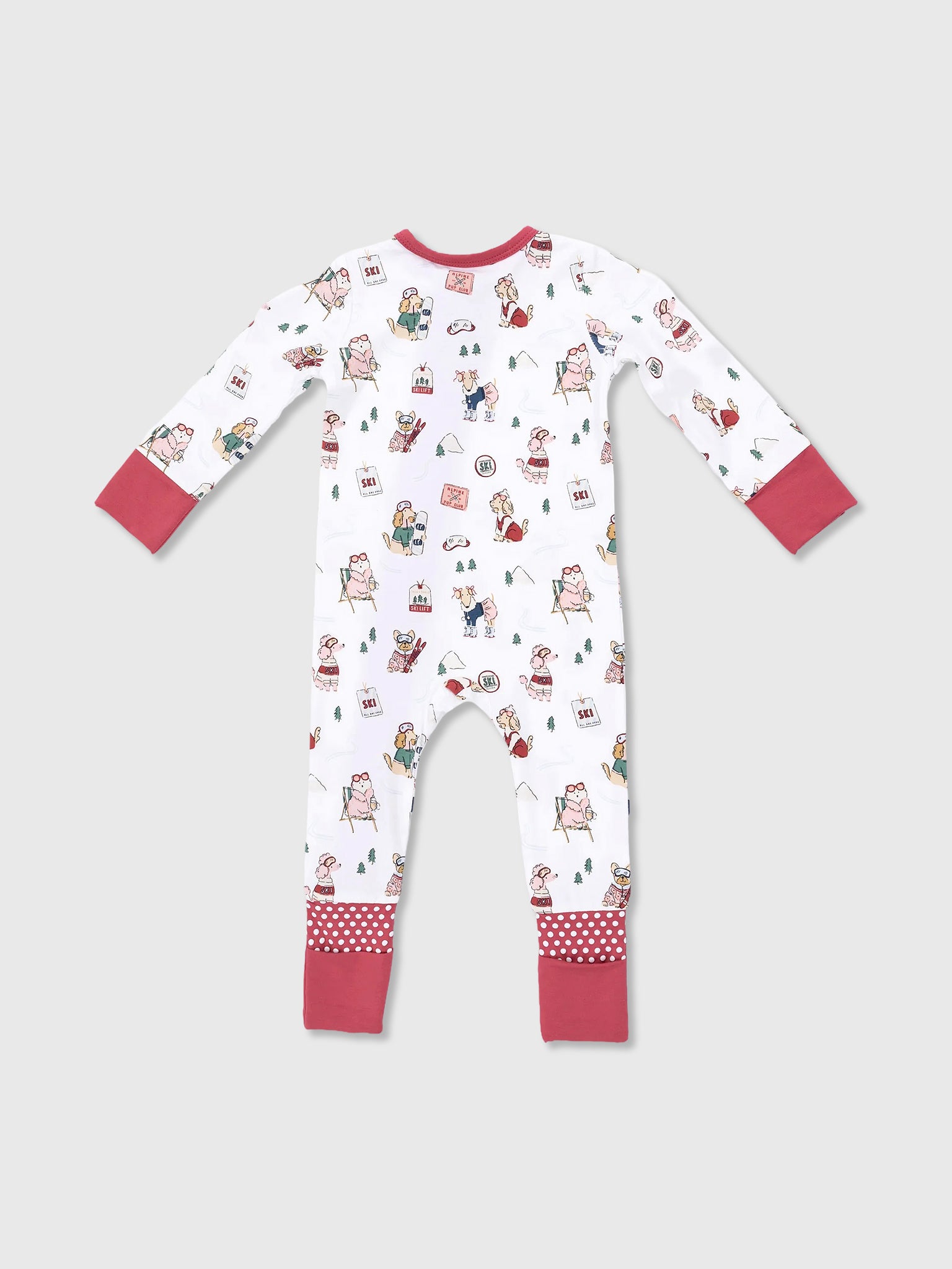 Angel Dear Baby Girls' Winter Sports Dogs Convertible Romper