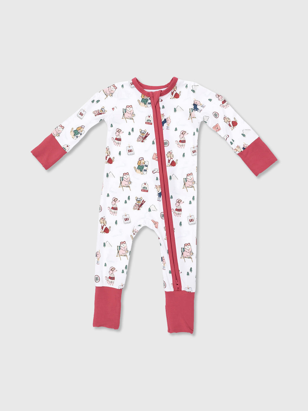 Angel Dear Baby Girls' Winter Sports Dogs Convertible Romper