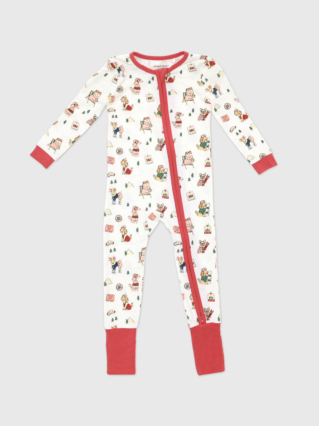 Angel Dear Baby Girls' Winter Sports Dogs Convertible Romper - Saint Bernard