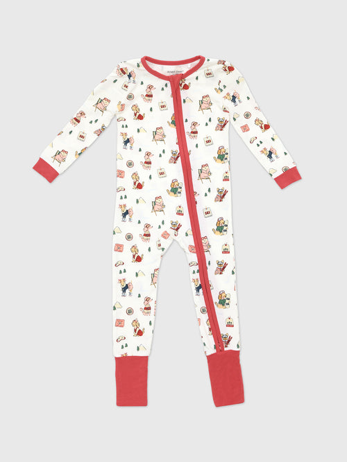Angel Dear Baby Girls' Winter Sports Dogs Convertible Romper - Saint Bernard