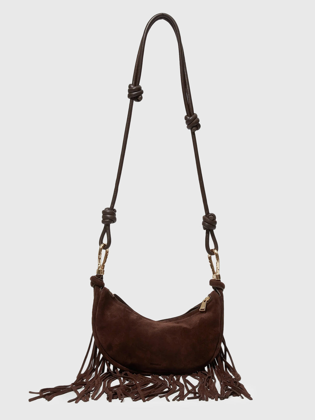 Simkhai Avery Fringe Suede Crossbody Bag - Saint Bernard