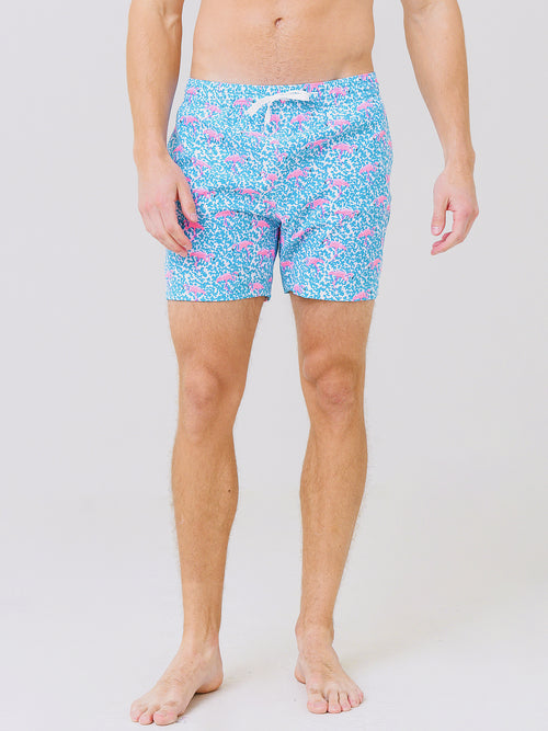 Chubbies Men's The Domingos Are For Flamingos Swim Trunk