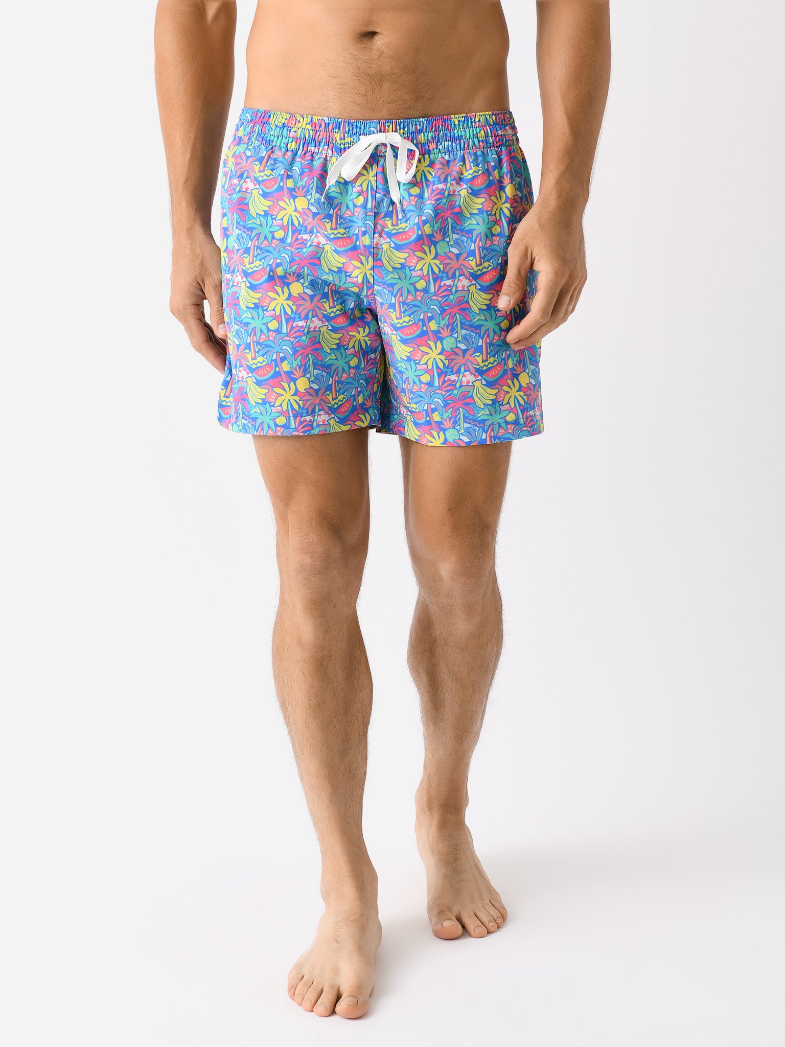 Chubbies Men's The Tropical Bunches 5.5" Lined Swim Trunk - Saint Bernard