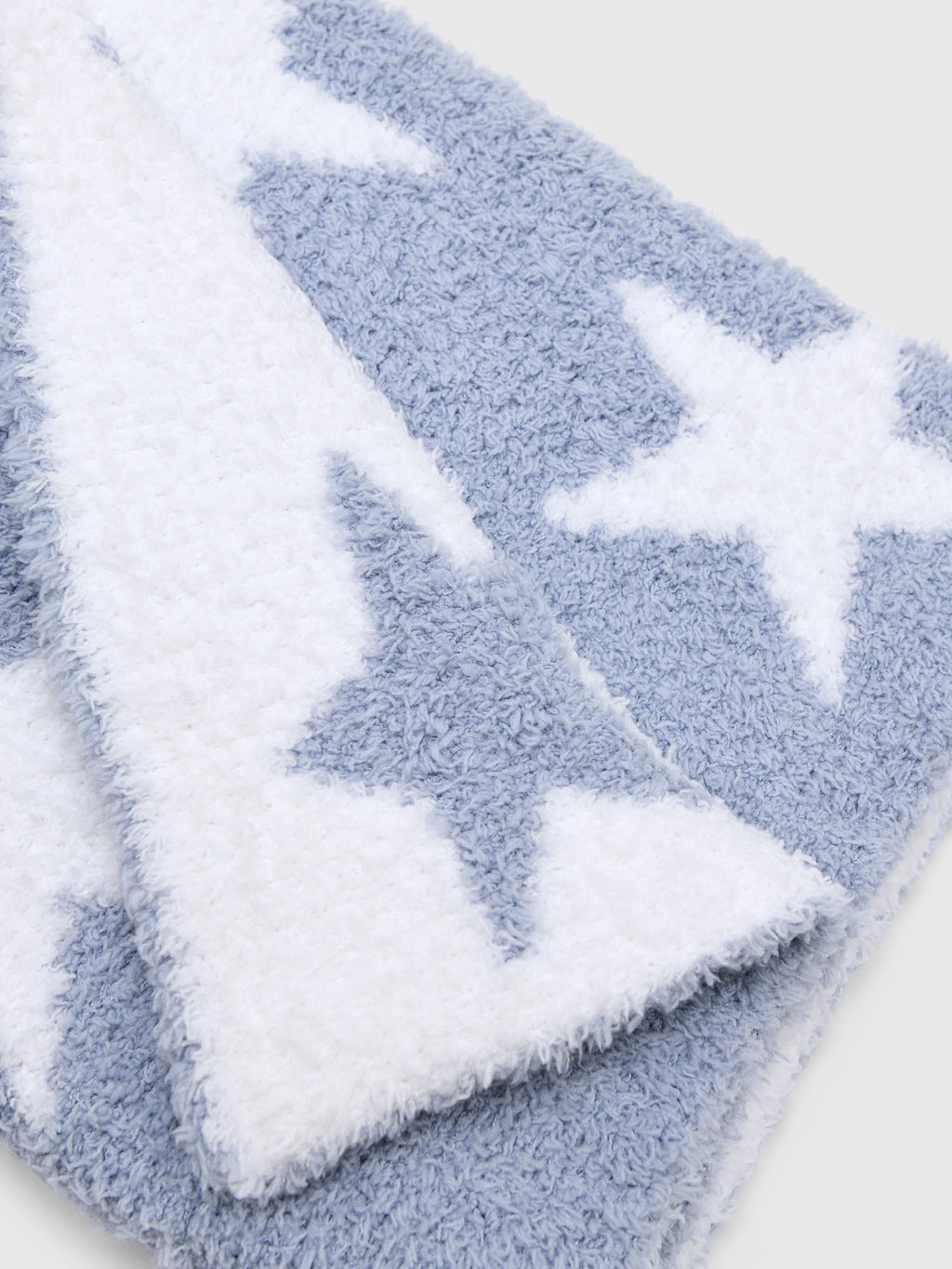 Angel Dear Baby Dusty Blue Star Chenille Blanket - Saint Bernard