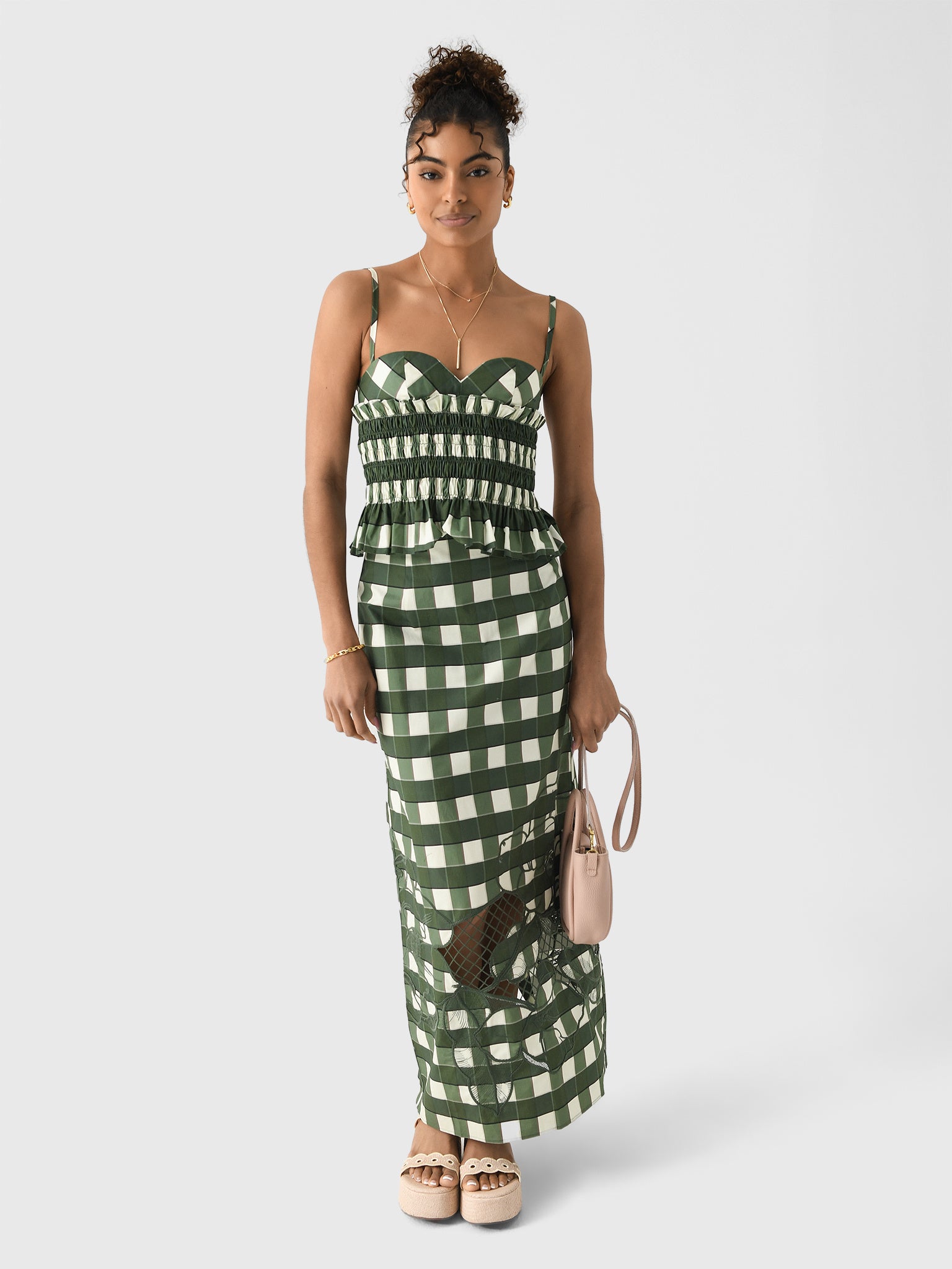 CLEA Women's Esme Embroidered Skirt - XS / LUCCA CHECK CLEA Women's Esme Embroidered Skirt - XS / LUCCA CHECK