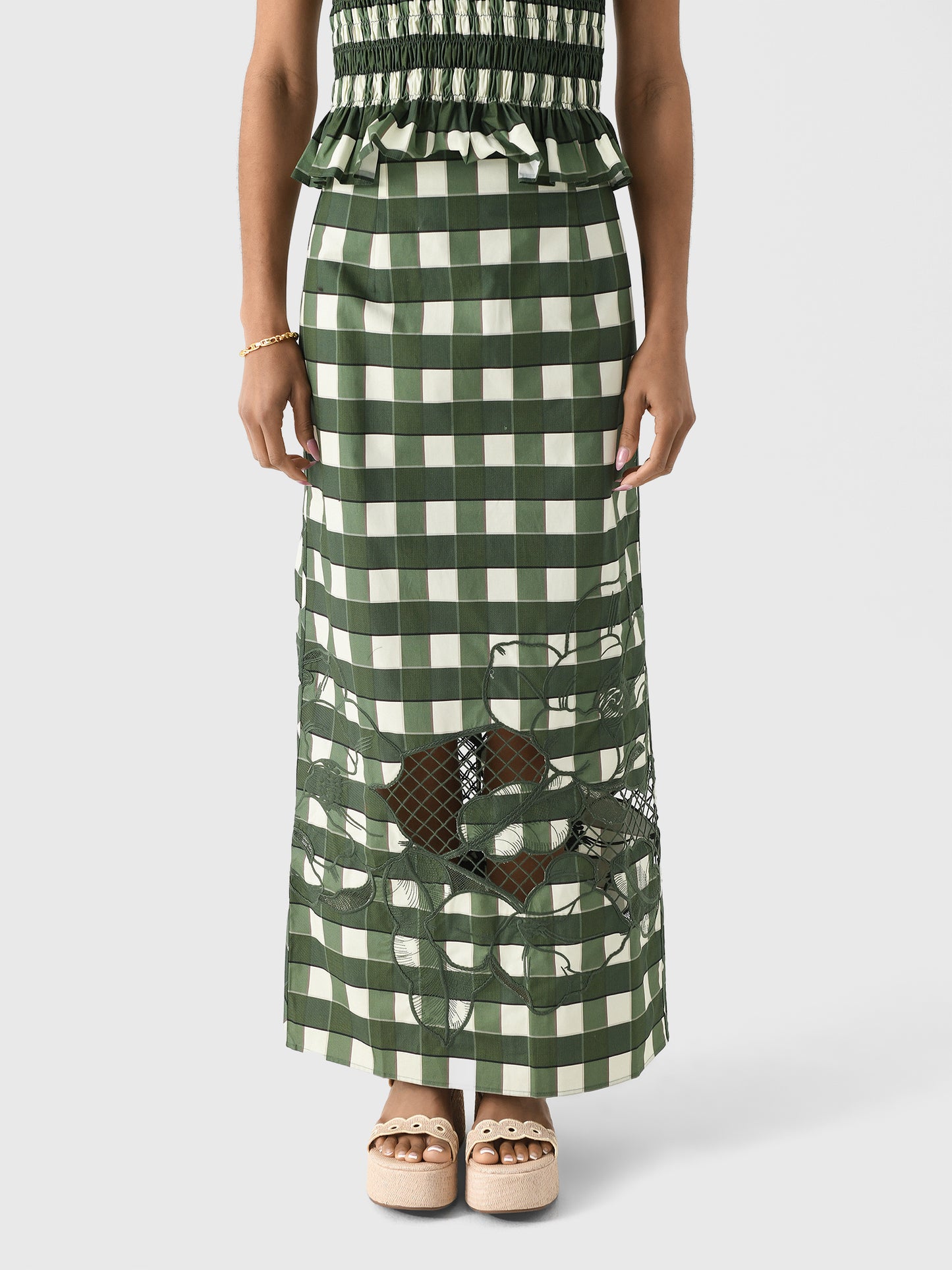 CLEA Women's Esme Embroidered Skirt - Saint Bernard