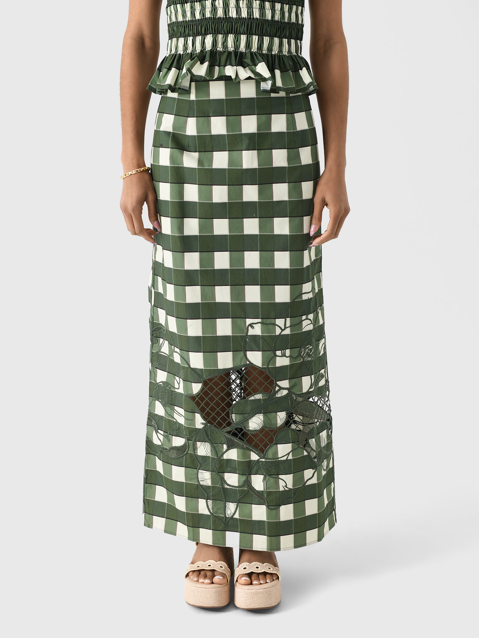 CLEA Women's Esme Embroidered Skirt - Saint Bernard