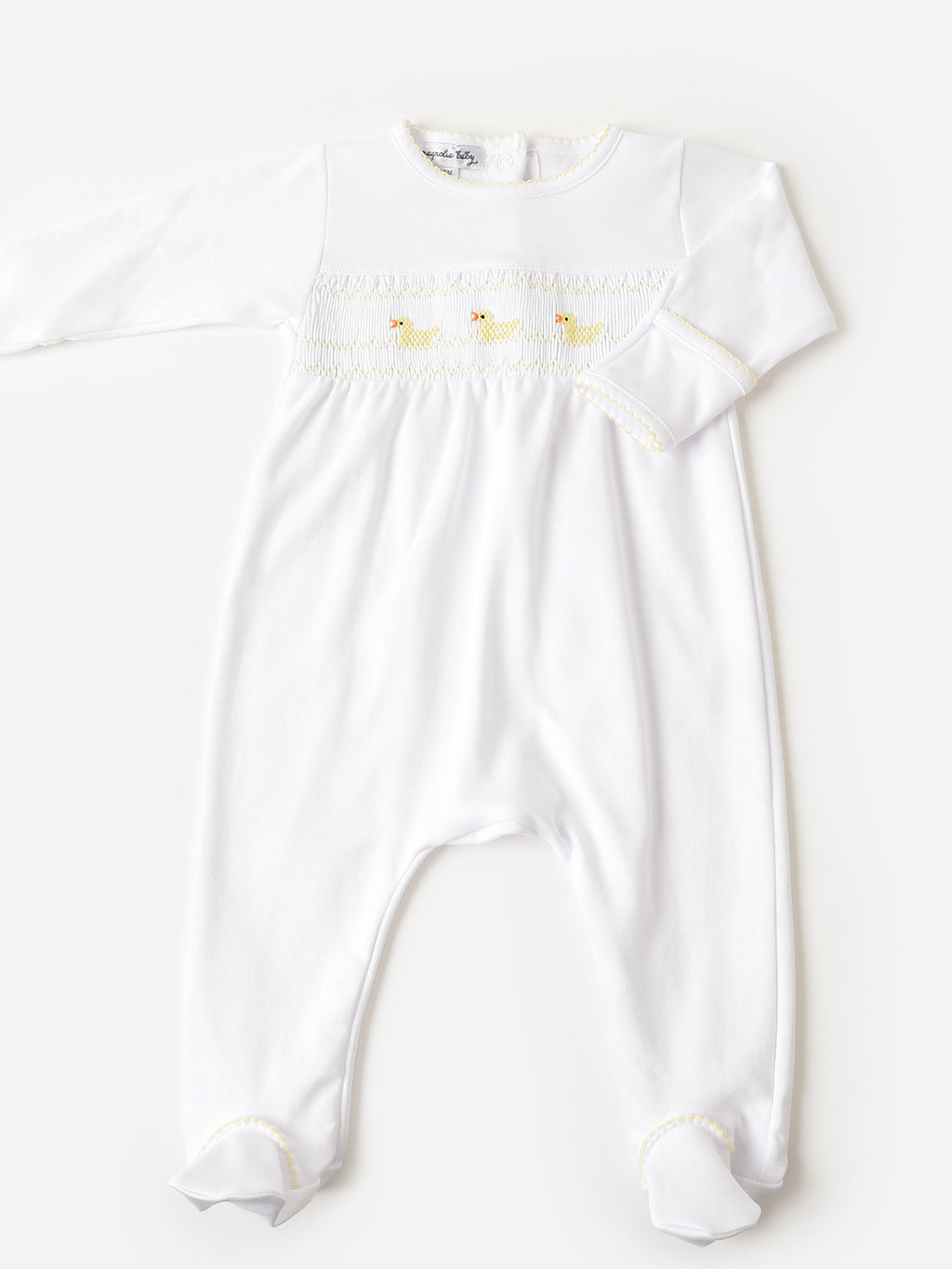 Magnolia Baby Baby Just Ducky Classics Smocked Footie - Saint Bernard