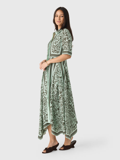 Simkhai Women's Abrielle Handkerchief Midi Dress - Saint Bernard
