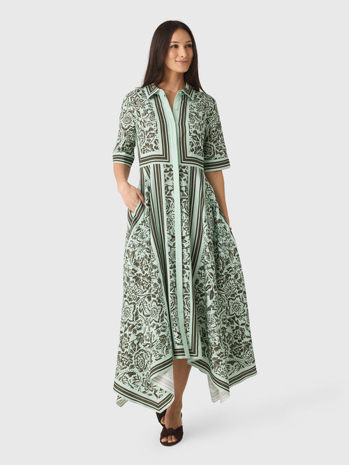 Simkhai Women's Abrielle Handkerchief Midi Dress - Saint Bernard