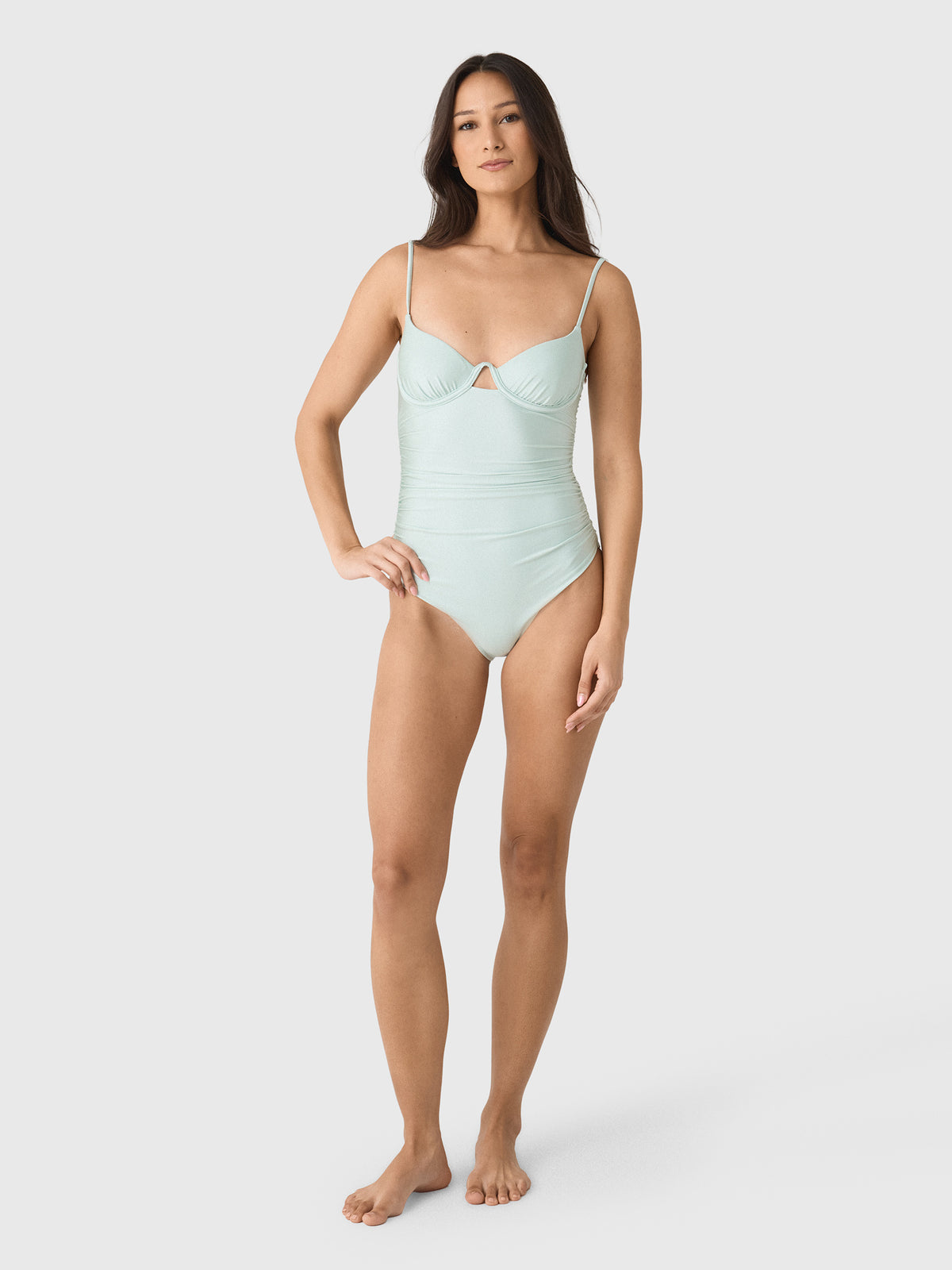 Simkhai Women's Laine Ruched One-Piece Swimsuit - Saint Bernard