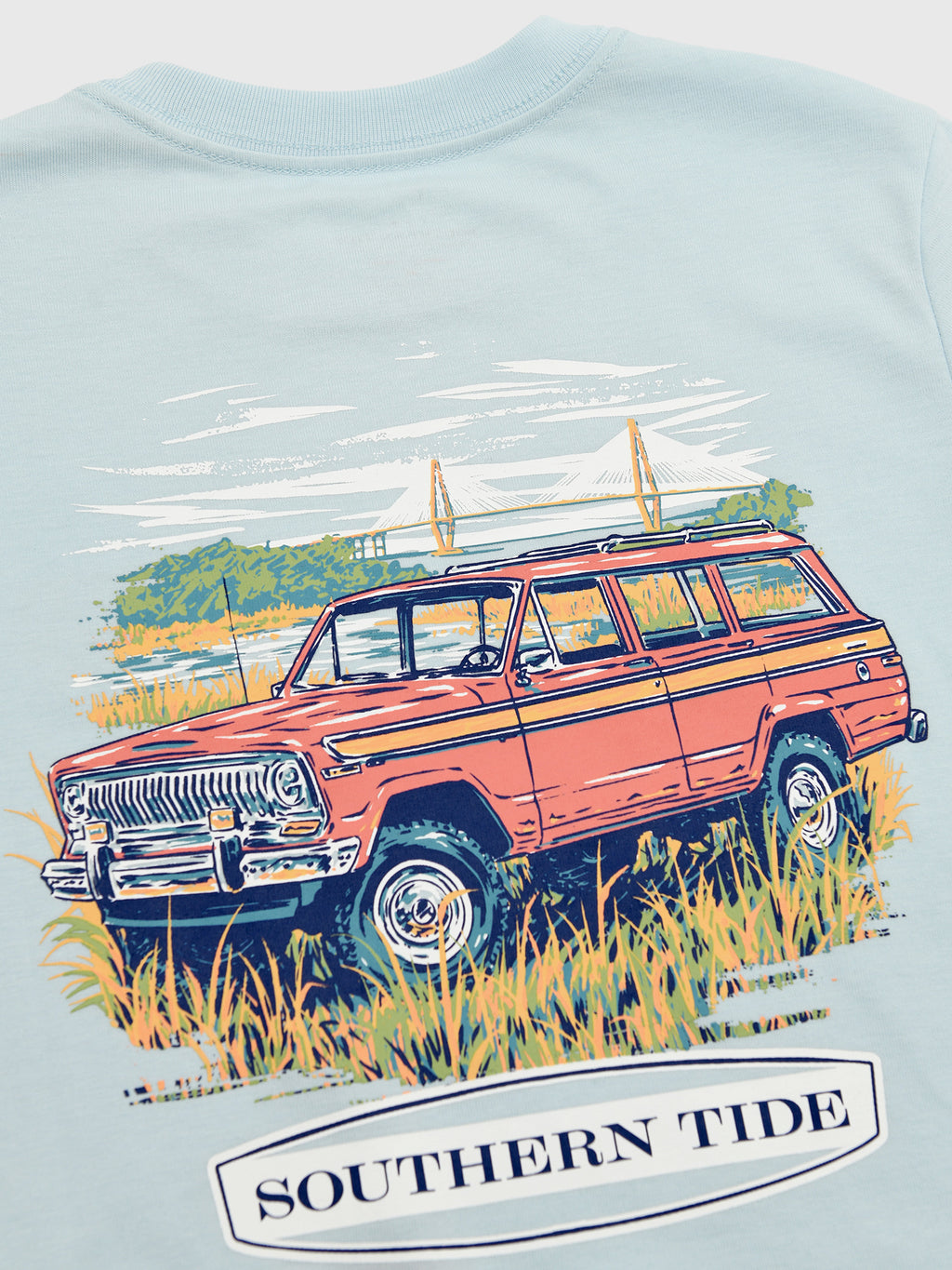 Southern Tide Boys' Marsh Wagon Short Sleeve T-Shirt - Saint Bernard