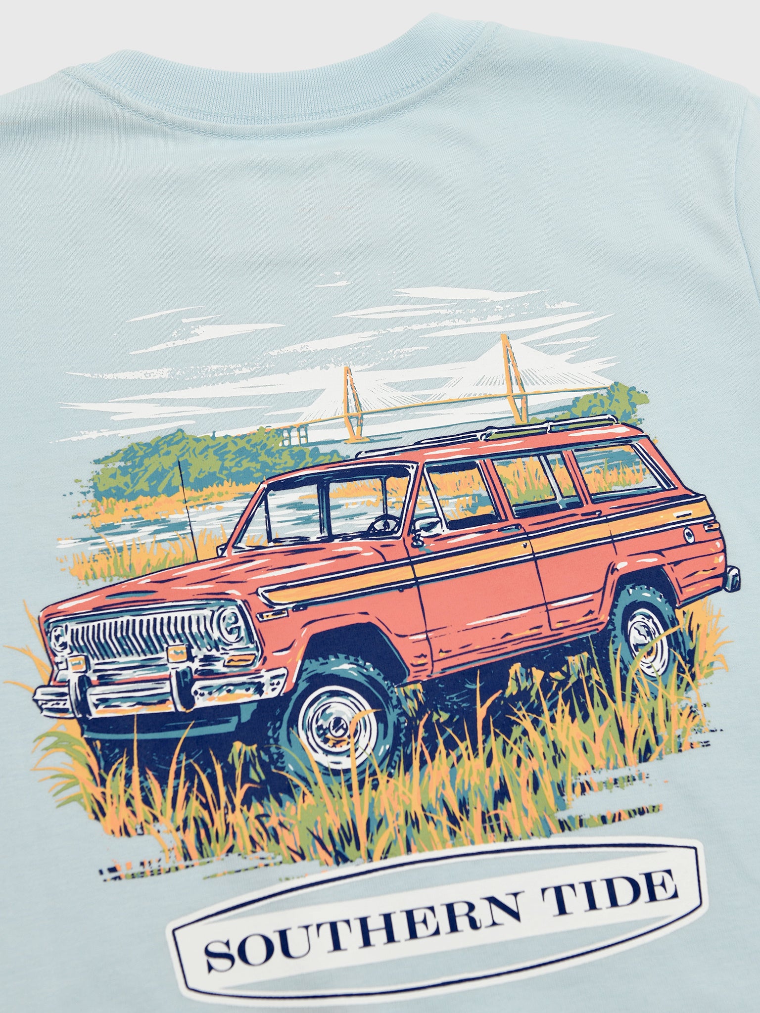 Southern Tide Boys' Marsh Wagon Short Sleeve T-Shirt - Saint Bernard