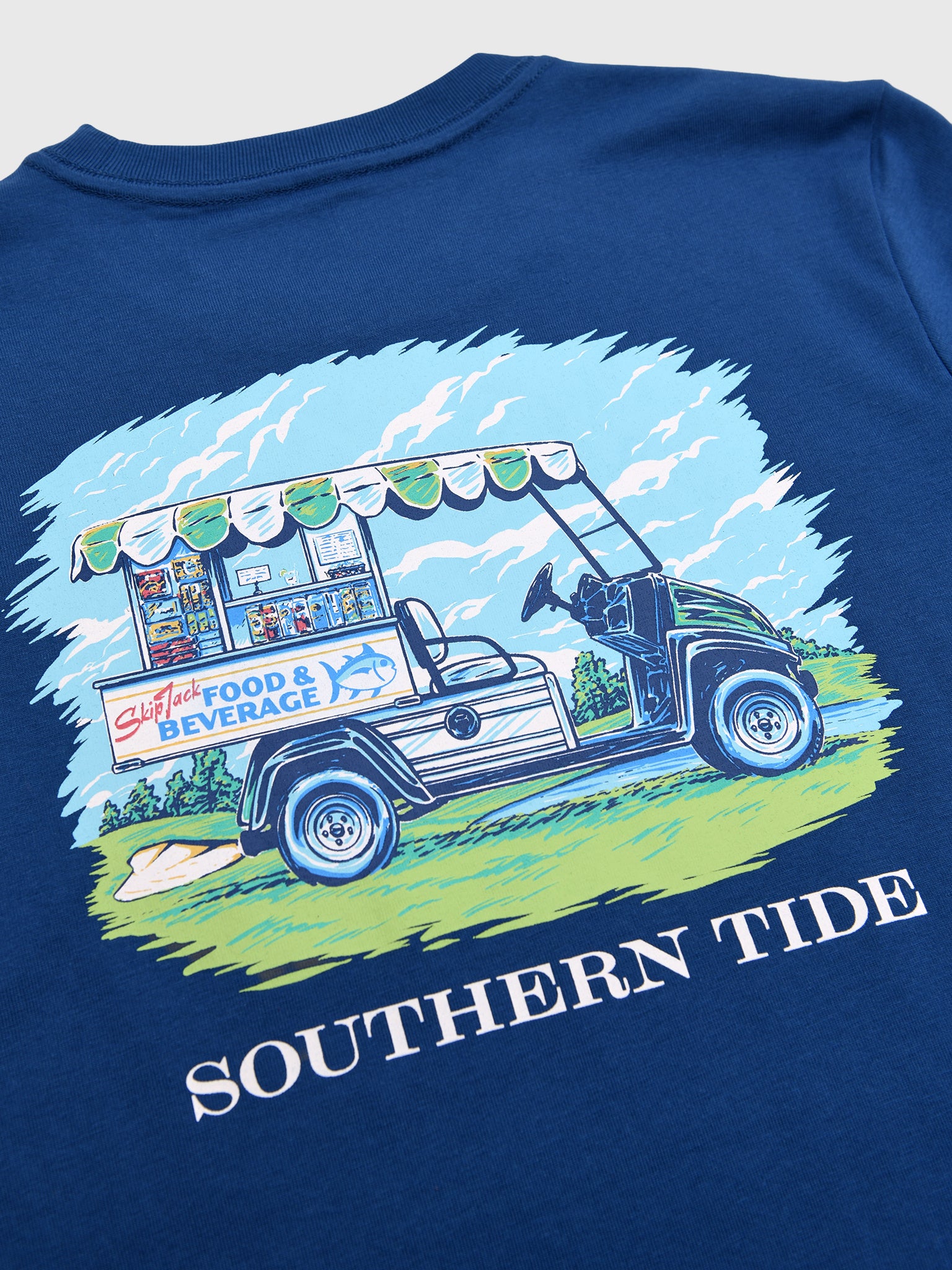 Southern Tide Boys' Skipjack Food & Beverage Cart Short Sleeve T-Shirt - Saint Bernard