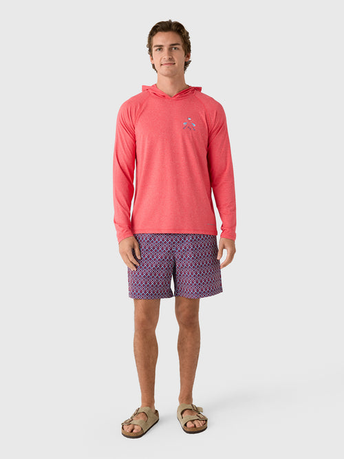 Southern Tide Men's Crossed Lines Coastal Breeze Performance Hoodie