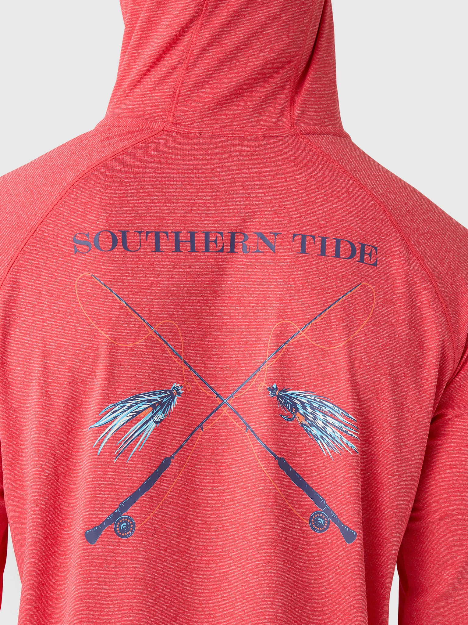Southern Tide Men's Crossed Lines Coastal Breeze Performance Hoodie - Saint Bernard