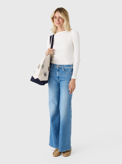 Mother Women's The Hustler Roller Double Sneak Jean
