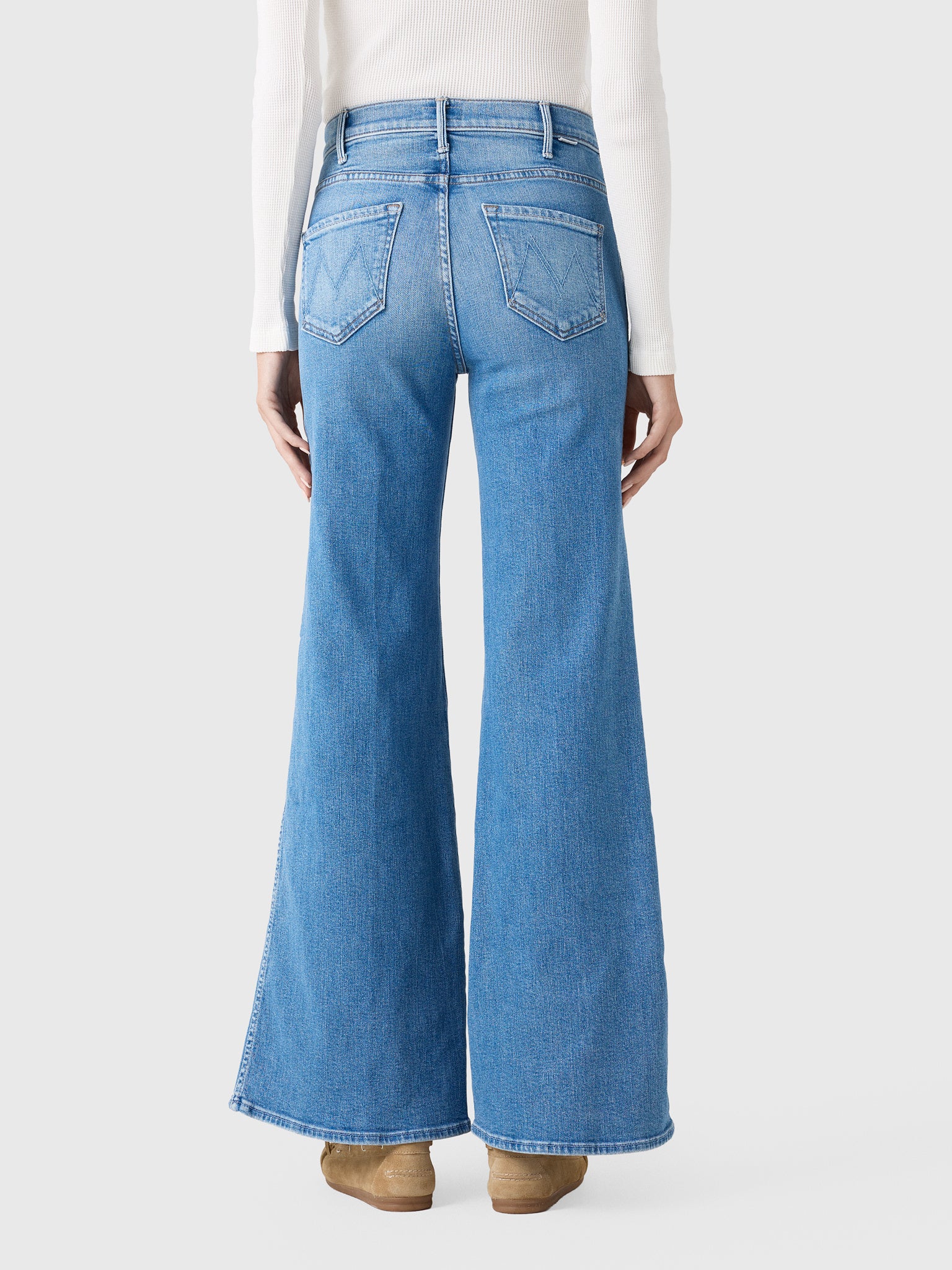 Mother Women's The Hustler Roller Double Sneak Jean - Saint Bernard