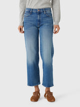 Mother Women's The Mid Rise Tunnel Vision Flood Jean - Saint Bernard
