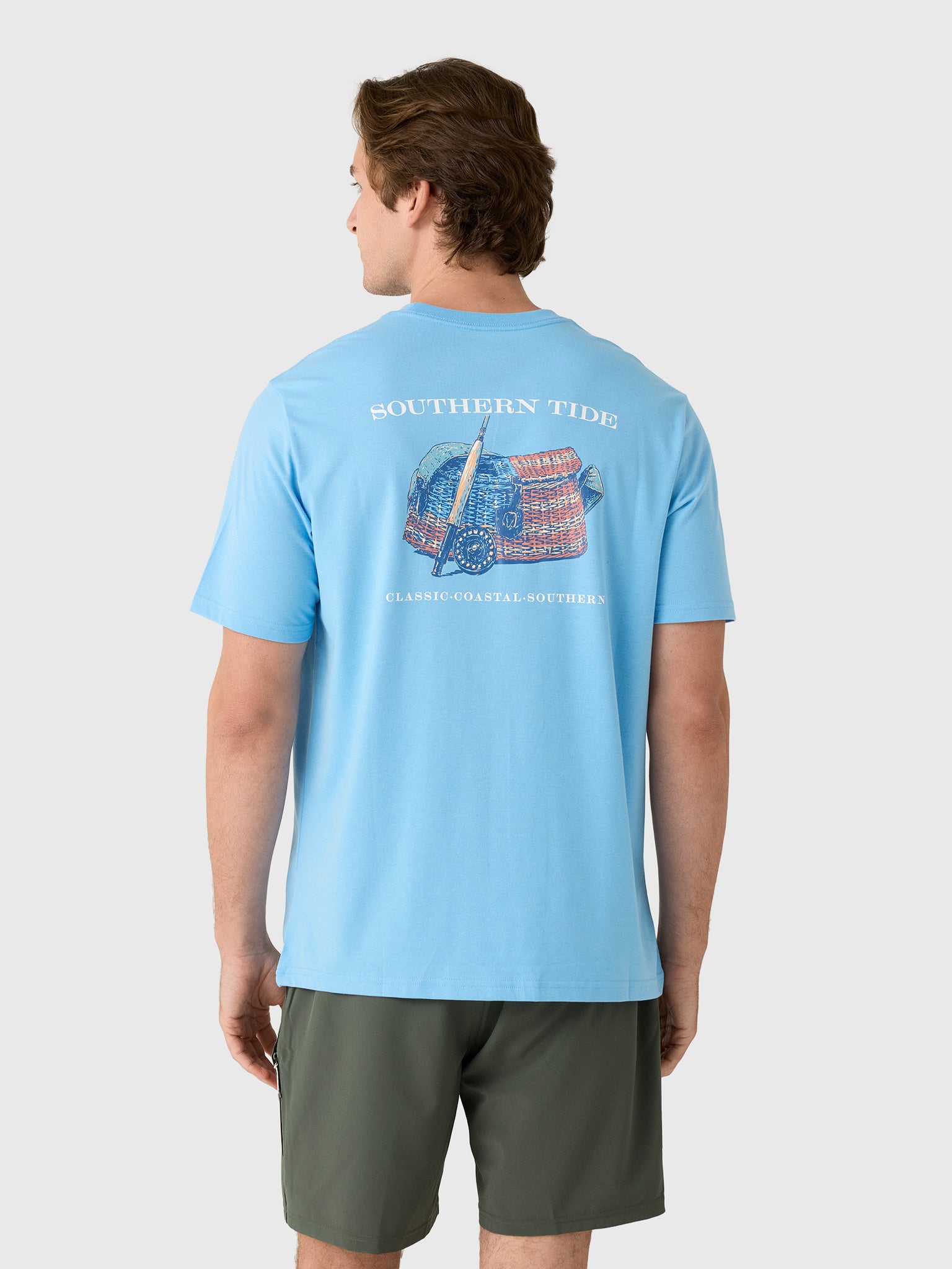 Southern Tide Men's Americana Trout Basket Short Sleeve T-Shirt - Saint Bernard