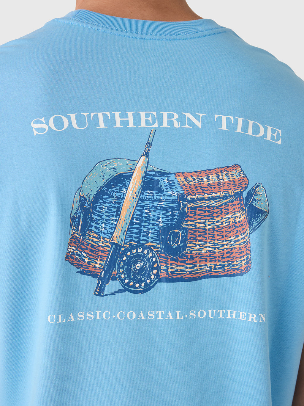 Southern Tide Men's Americana Trout Basket Short Sleeve T-Shirt - Saint Bernard