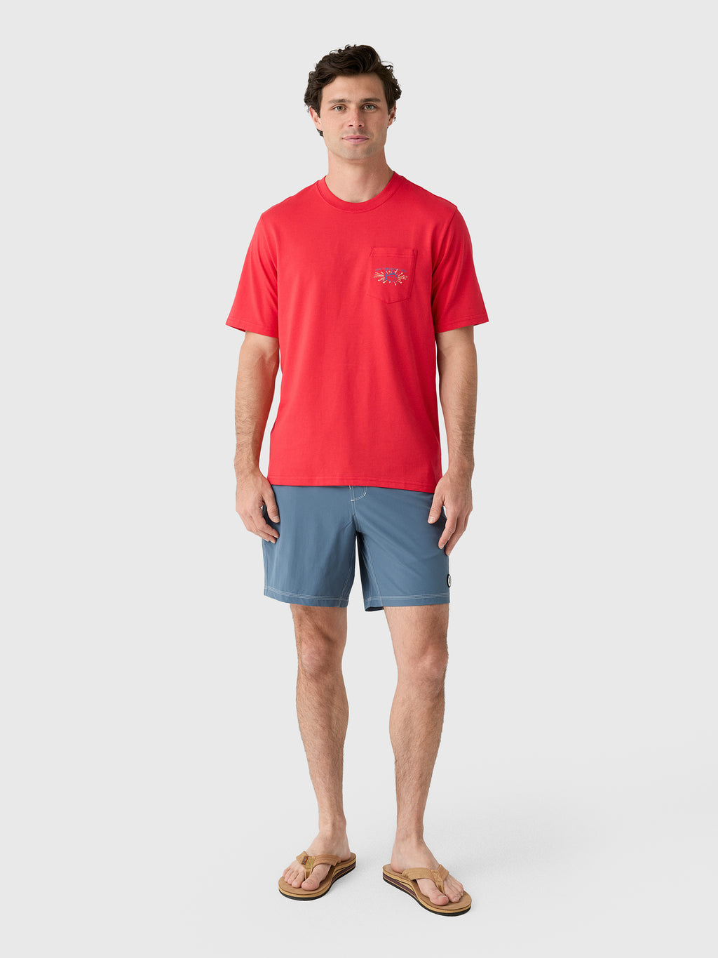 Southern Tide Men's Vintage Firecracker Label Short Sleeve T-Shirt