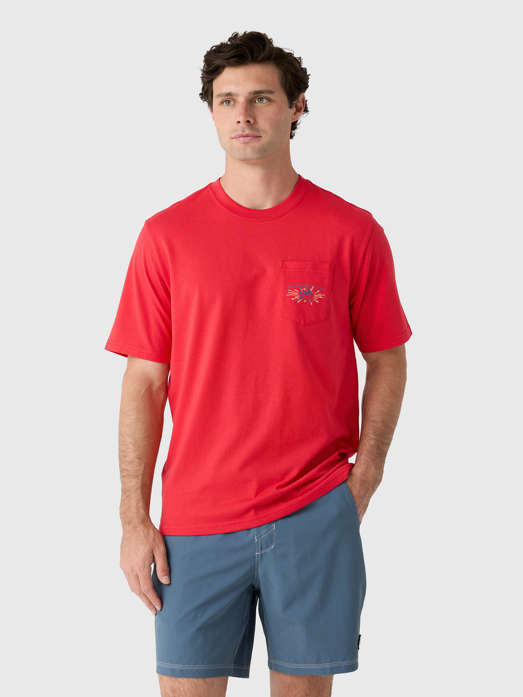 Southern Tide Men's Vintage Firecracker Label Short Sleeve T-Shirt