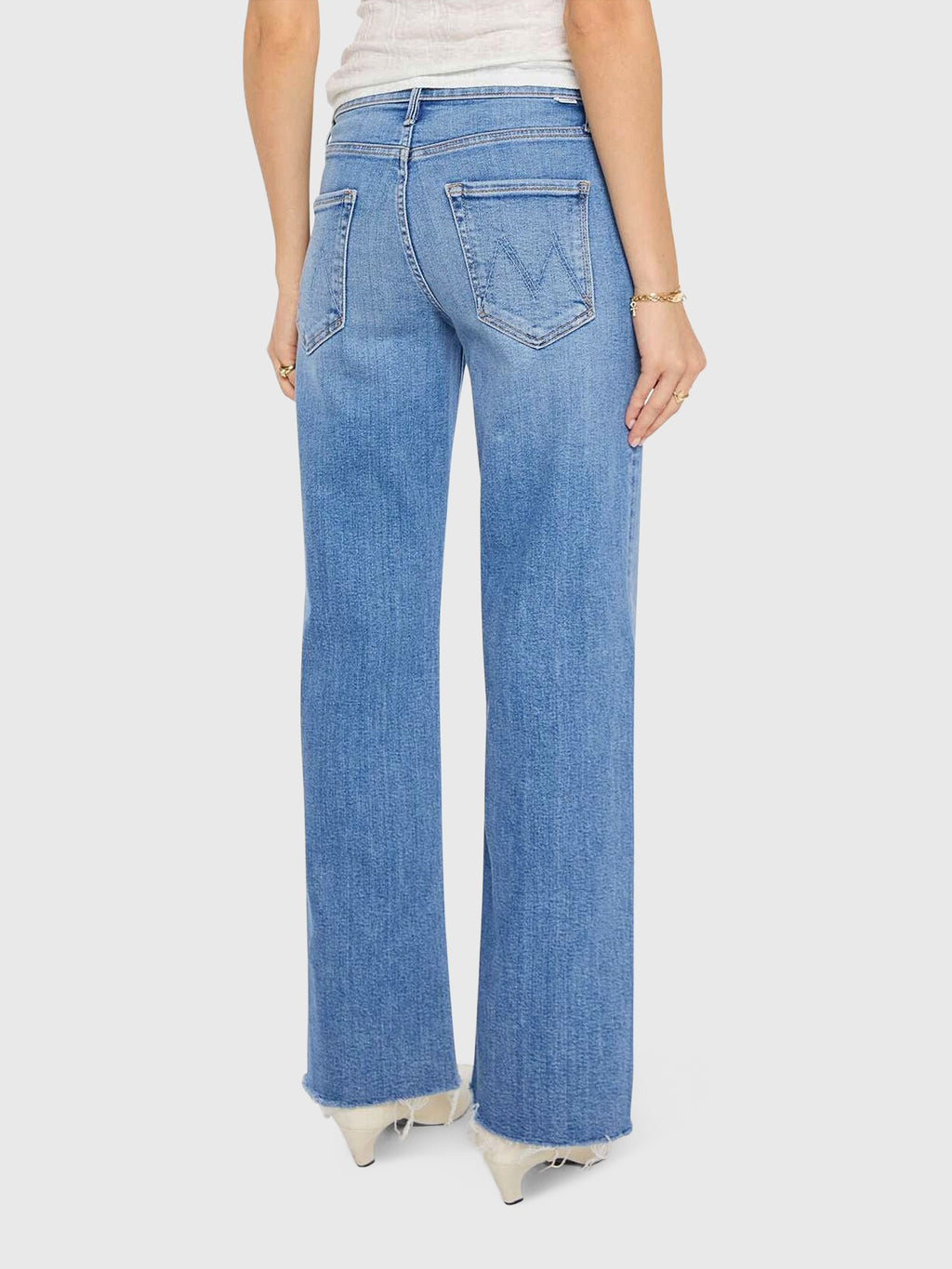 Mother Women's The Mid Rise Maven Skimp Fray Jean - Saint Bernard
