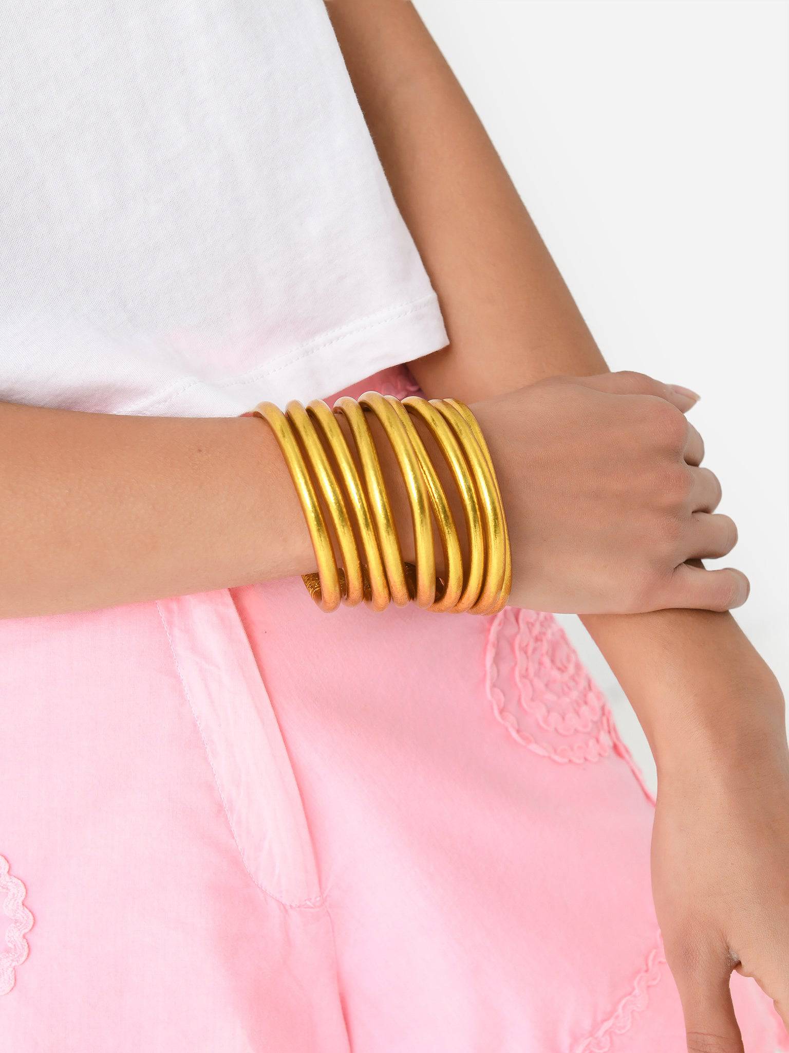 BudhaGirl Serenity Prayer All Weather Bangle Set Saint