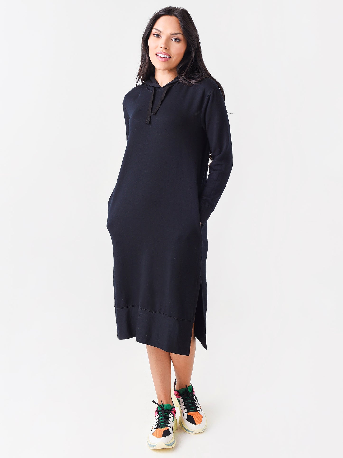 Stateside Women's Softest Fleece Hoodie Dress - Saint Bernard