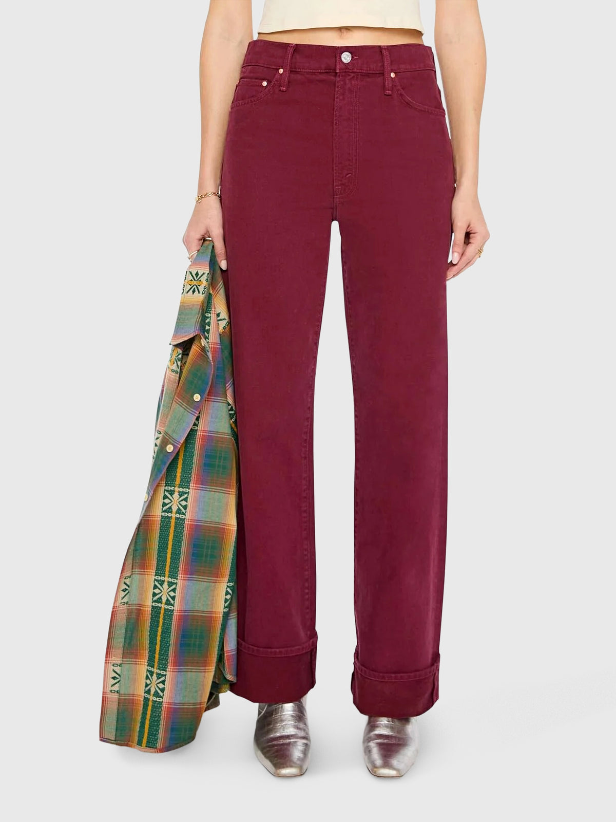 Mother Women's The Dodger Zip Skimp Cuff Jean - Saint Bernard